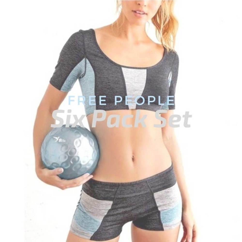 FP Movement 2pc Colorblock Set Top/Short sz Small